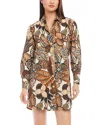 KAREN KANE FLORAL BLOUSON SLEEVE SHIRT DRESS