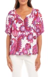 Karen Kane Print Peasant Top