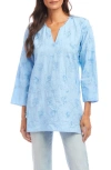 Karen Kane Three Quarter Sleeve Embroidered Tunic