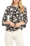 Karen Kane Floral Flare Sleeve Pick-up Top