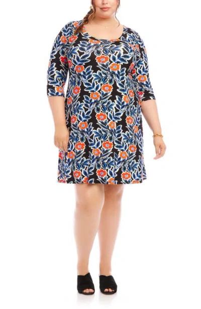 Karen Kane Floral Print Jersey Dress