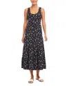 Karen Kane Floral Tiered Midi Dress In Print
