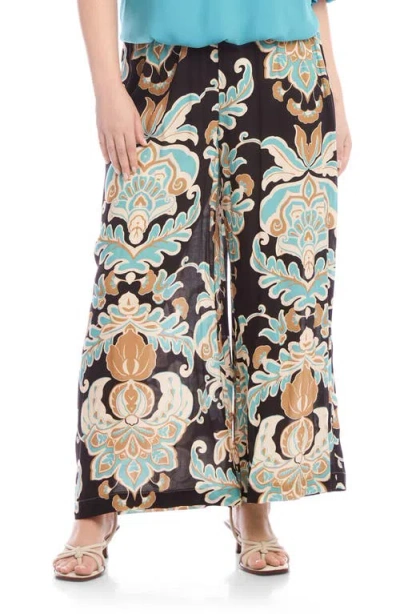 Karen Kane Floral Wide Leg Pants In Print