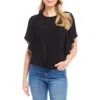 Karen Kane Flutter Sleeve Drape Front Jersey Top