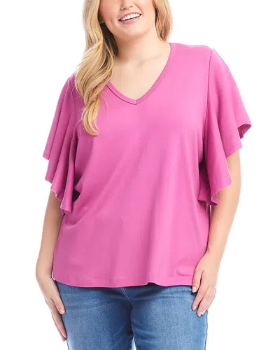 KAREN KANE FLUTTER SLEEVE TOP