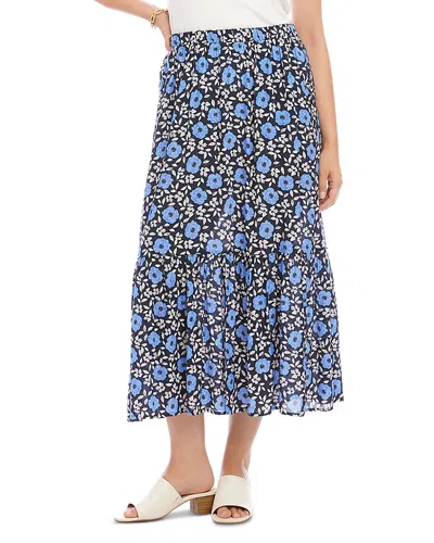 Karen Kane Front Slit Midi Skirt In Animal Print