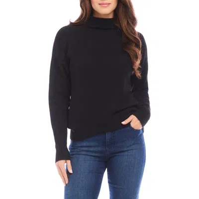Karen Kane Funnel Neck Sweater In Black