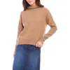 Karen Kane Plus Size Mock Neck Sweater In Walnut In Walnut
