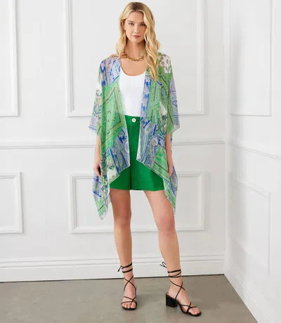 Karen Kane Hana High Waist Pleated Shorts In Grass Green In Multi