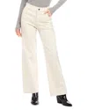 Shop Karen Kane High Rise Wide Leg Jeans In Natural