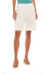 Karen Kane High Waist Stretch Twill Shorts In Off White