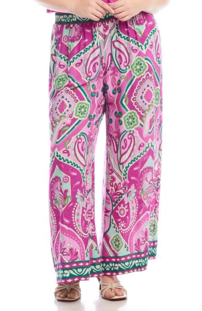 Karen Kane Wide-leg Patterned Pants In Print In Multi