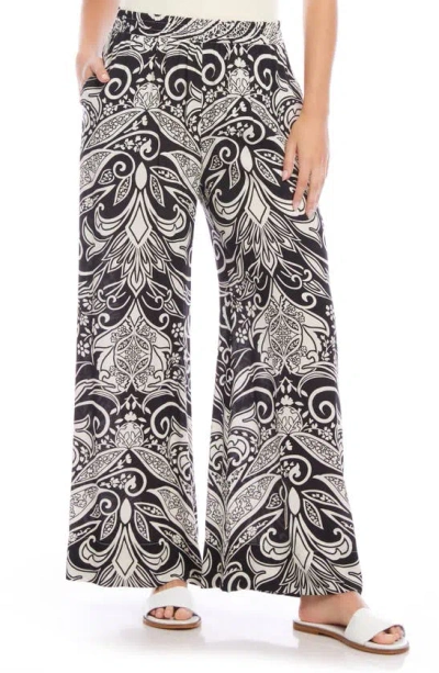 Karen Kane High Waist Wide Leg Pants In Print