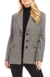 Karen Kane Houndstooth Blazer In Black With Cream