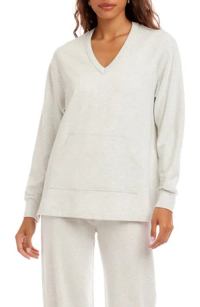 Karen Kane Kangaroo Pocket Sweatshirt In Gray