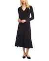 Karen Kane Kate Embellished Long Sleeve Midi Dress In Black