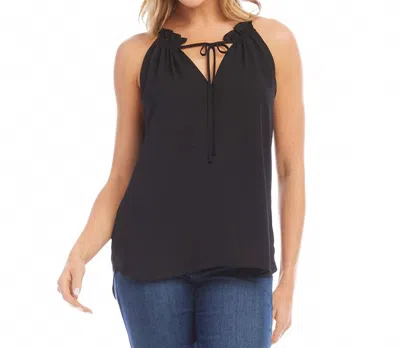Karen Kane Keyhole Tank In Black In Multi