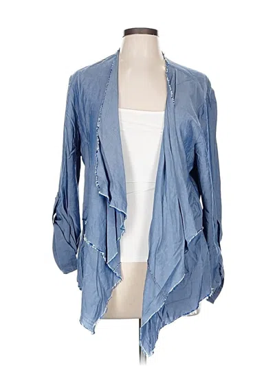 Pre-owned Karen Kane Kimono In Blue