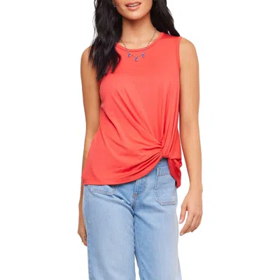 Karen Kane Knotted Tank In Orange