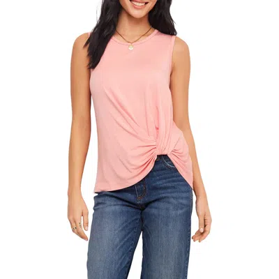 Karen Kane Knotted Tank In Orange