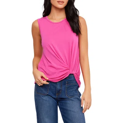 Karen Kane Knotted Tank In Pink