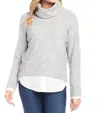Karen Kane Layered Turtleneck Sweater