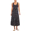 Karen Kane Floral Tiered Midi Dress In Print