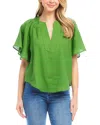 Karen Kane Flutter Sleeve Linen Top