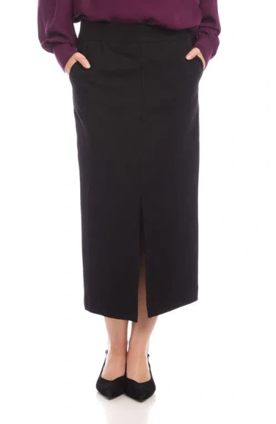 Karen Kane Lizbeth Straight Midi Skirt In Black