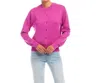 Karen Kane Long Sleeve Cardigan Sweater In Orchid In Pink