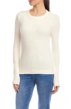 Karen Kane Long Sleeve Rib Top In Gray