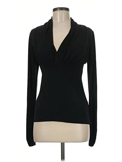 Pre-owned Karen Kane Long Sleeve Top Black Cowl Neck Tops