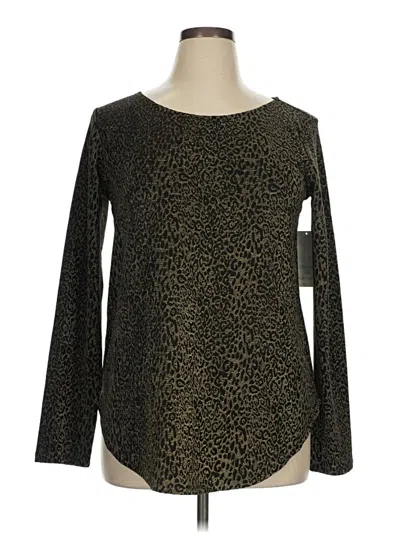 Pre-owned Karen Kane Long Sleeve Top Gold Keyhole Neckline Tops