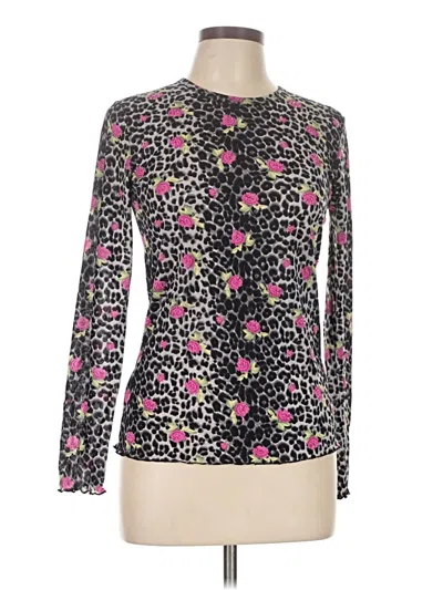 Pre-owned Karen Kane Long Sleeve Top Pink Mock Neckline Tops