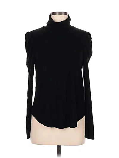 Pre-owned Karen Kane Long Sleeve Turtleneck In Black