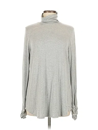 Pre-owned Karen Kane Long Sleeve Turtleneck In Gray