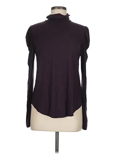 Pre-owned Karen Kane Long Sleeve Turtleneck In Purple