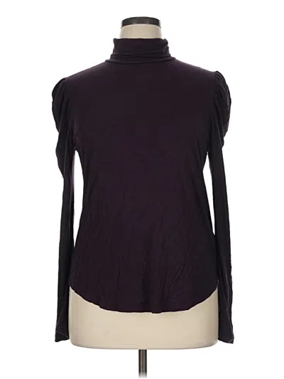 Pre-owned Karen Kane Long Sleeve Turtleneck In Purple