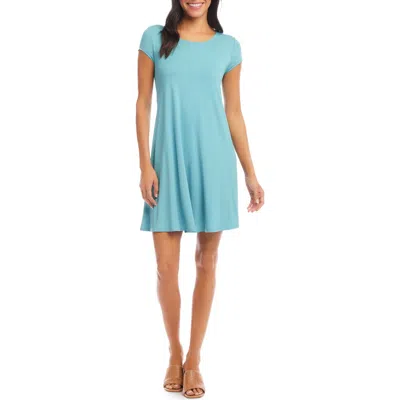 Karen Kane Maggie Cap Sleeve Trapeze Dress In Jade