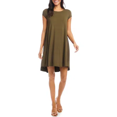 Karen Kane Maggie Cap Sleeve Trapeze Dress In Sage