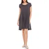 Karen Kane Maggie Cap Sleeve Trapeze Dress In Slate