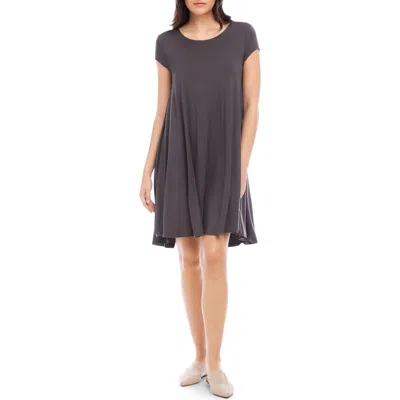 Karen Kane Maggie Cap Sleeve Trapeze Dress In Slate