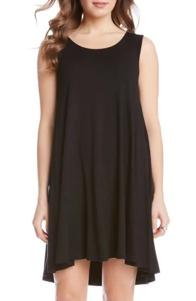 Karen Kane 'maggie' Sleeveless Trapeze Dress In Black