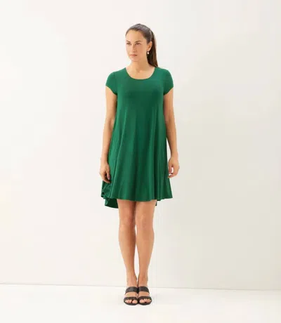 Karen Kane Maggie Trapeze Mini Dress In Spruce In Multi