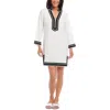Karen Kane The St. Tropez Linen Blend Tunic In White