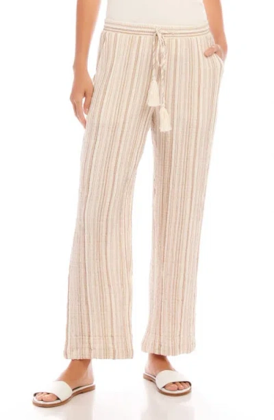 Karen Kane Metallic Stripe Drawstring Pants