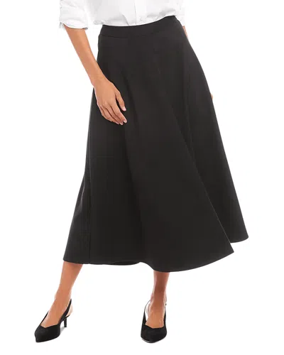 Karen Kane Faux Suede Midi Skirt In Black