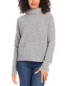 Karen Kane Mock Neck Boucle Sweater In Gray