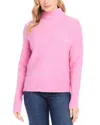 Karen Kane Womens Solid Knit Mock Turtleneck Sweater In Peony