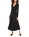 Karen Kane Monroe Twist Front Long Sleeve Dress In Black